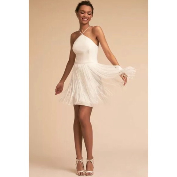 BHLDN Aiden Mattox Fringe Levine Dress NEW - Picture 4 of 8
